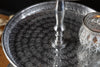 Three Tier Cake Stand Orient 47x26cm Hammered Metal Silver