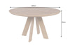 Round Dining Table Art Wood 140cm Mango Wood Brown