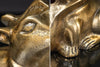 Decoration Bowl Hippo 31cm Metal Brass