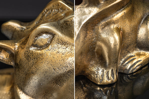 Decoration Bowl Hippo 31cm Metal Brass