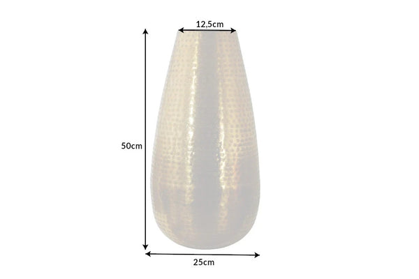 Vase Organic Orient 50cm Hammered Metal Gold