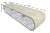 Floating TV Stand Leno 160cm Acacia Wood Natural Stone Veneer