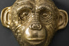 Set Of Three Coat Hooks Three Apes 25cm Metal Gold