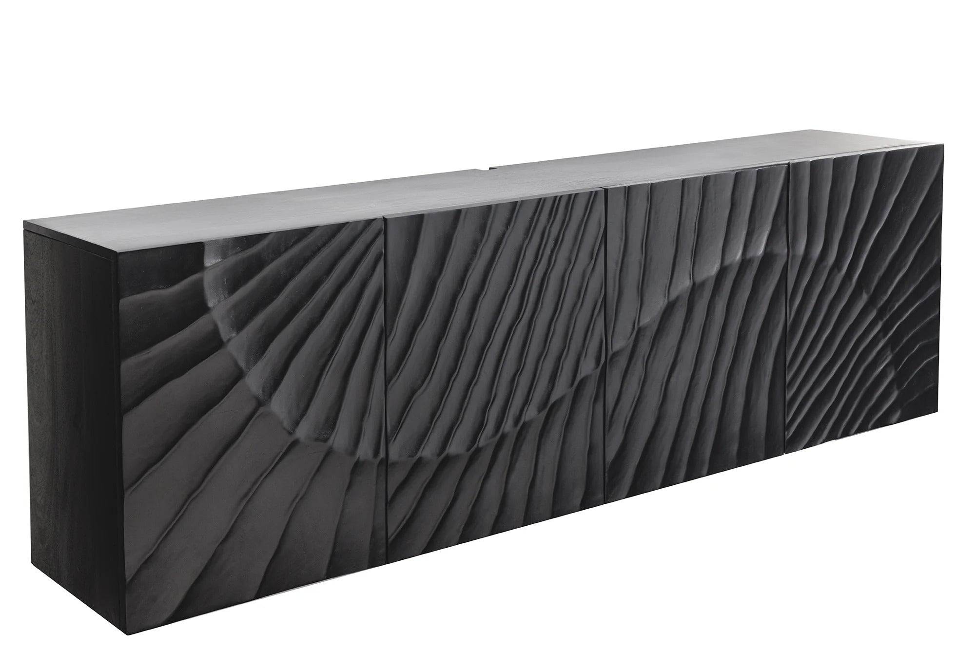 Floating Sideboard Fossil 177cm Mango Wood Black