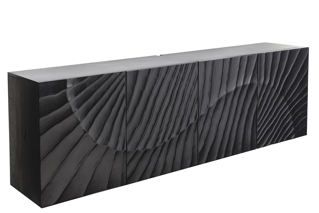 Floating Sideboard Fossil 177cm Mango Wood Black