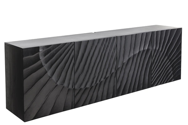 Floating Sideboard Fossil 177cm Mango Wood Black