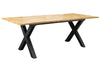 Dining Table Ranger 180-220cm Wild Oak Look Natural X-Frame