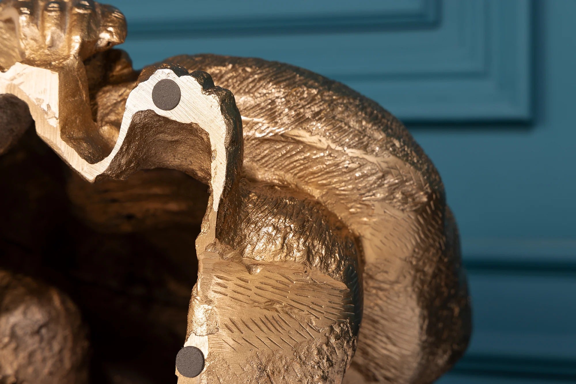 Gorilla Kong Figure 43cm Metal Gold