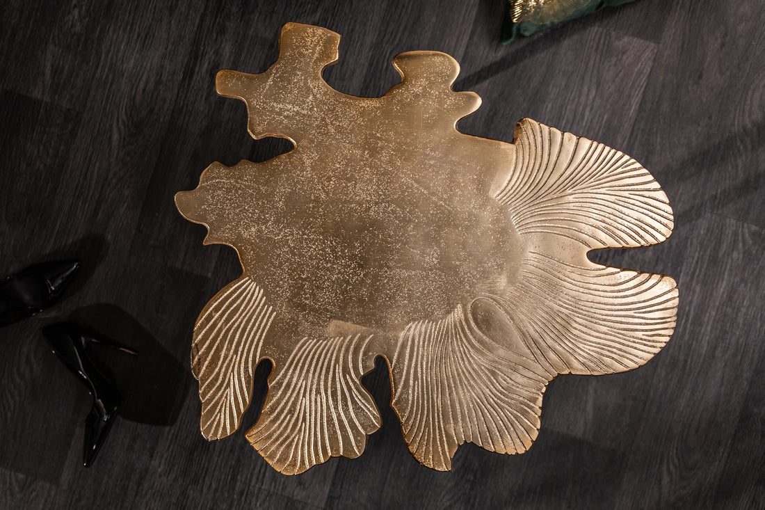 Side Table Blossom 42cm Metal Gold