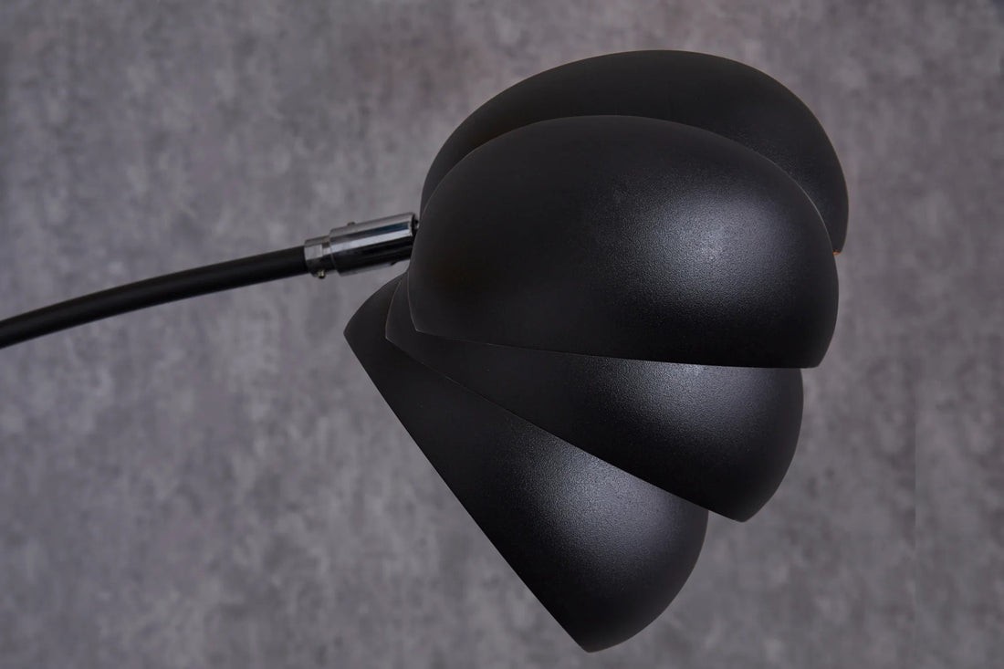 Five Lights Floor Lamp 210cm Metal Black