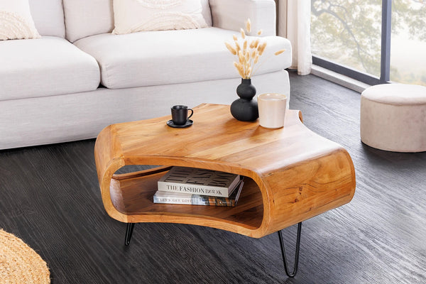 Coffee Table Organic Living 90cm Acacia Wood Honey