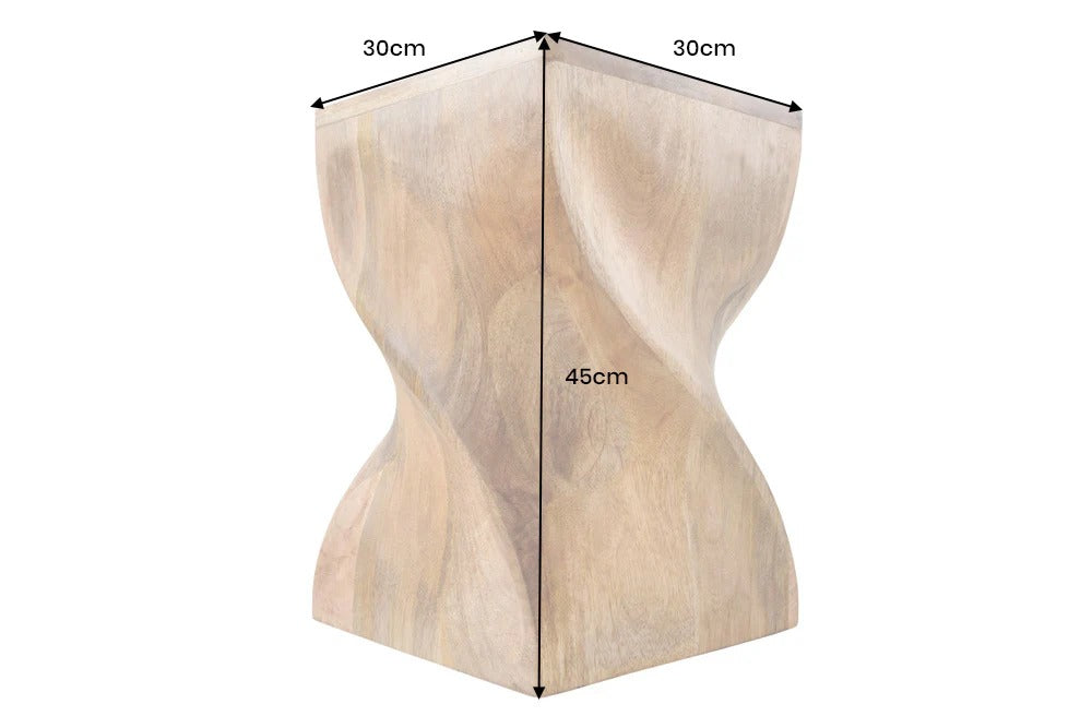 Side Table Twist 45cm Mango Wood Natural