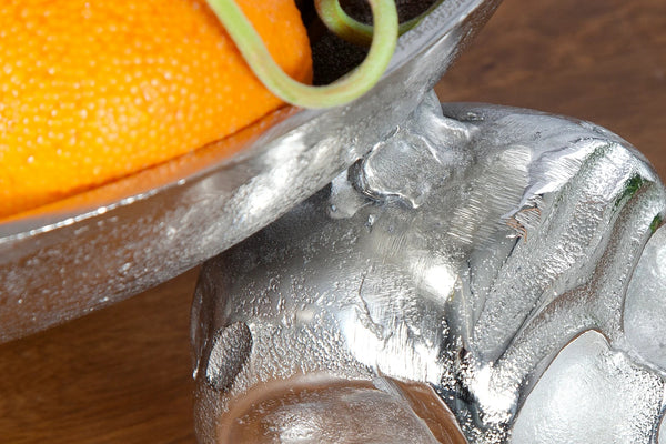 Fruit Bowl Skull 35cm Metal Silver