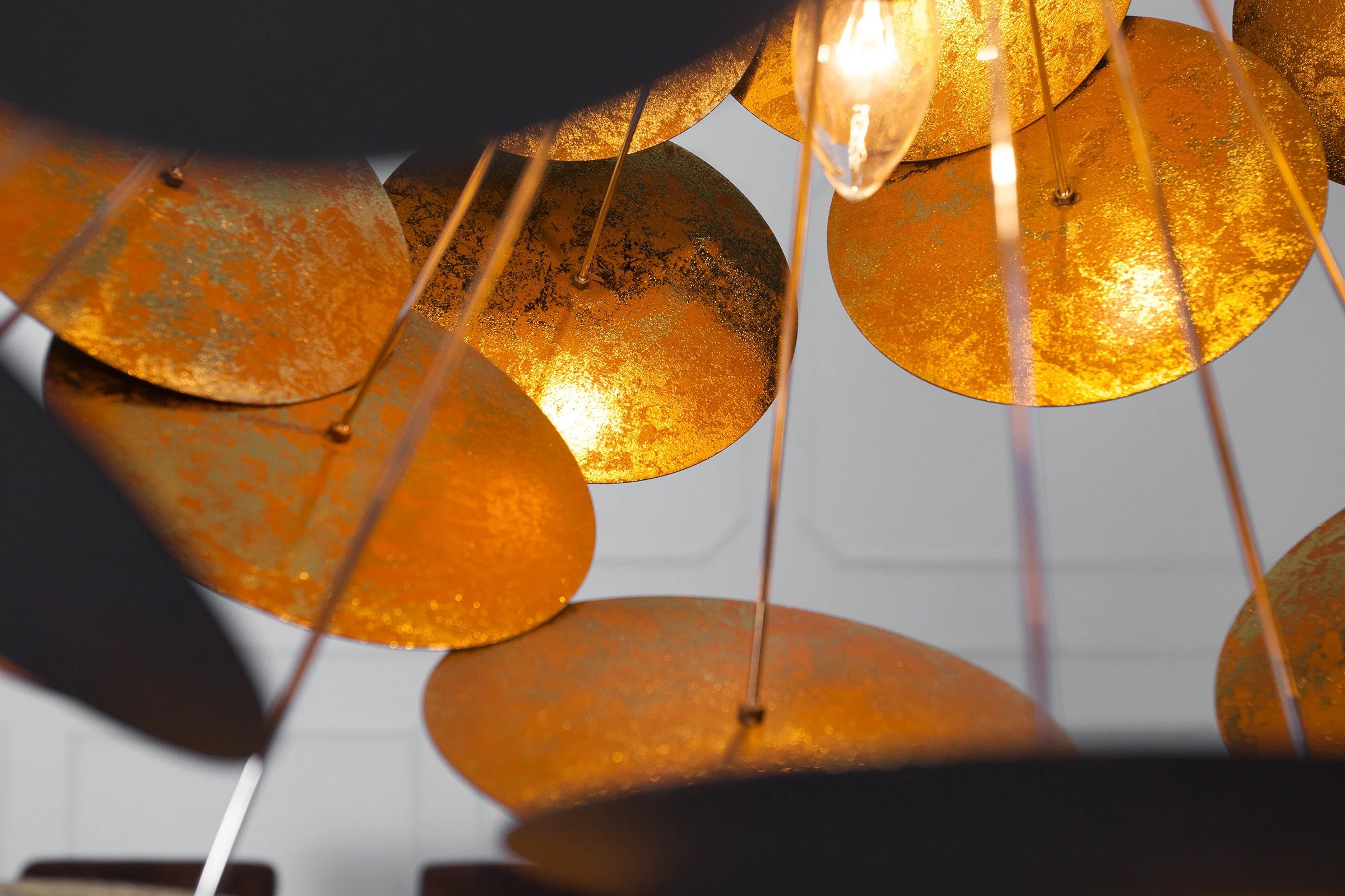 Hanging Lamp Eon 70cm Metal Black Gold