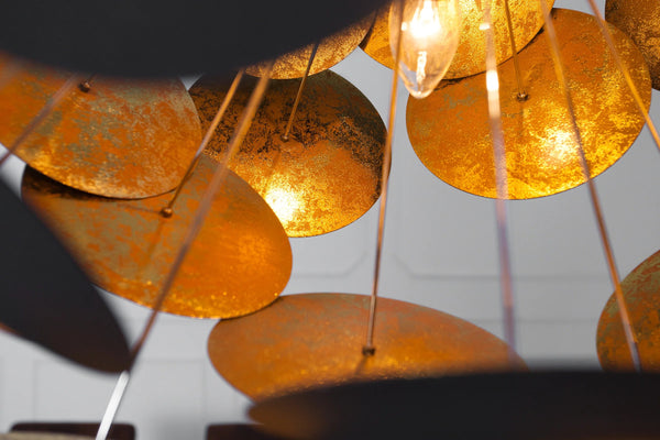 Hanging Lamp Eon 70cm Metal Black Gold