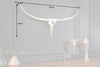 Decorative Bull Horns Texas 75cm Metal Chrome