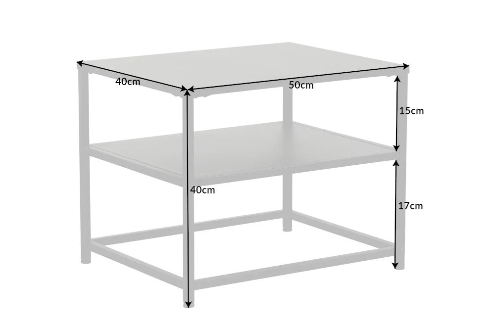 Side Table Elements 40cm Metal Black