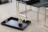 Set Of Three Nesting Coffee Tables Elements 60cm/60cm/75cm Black With Tray