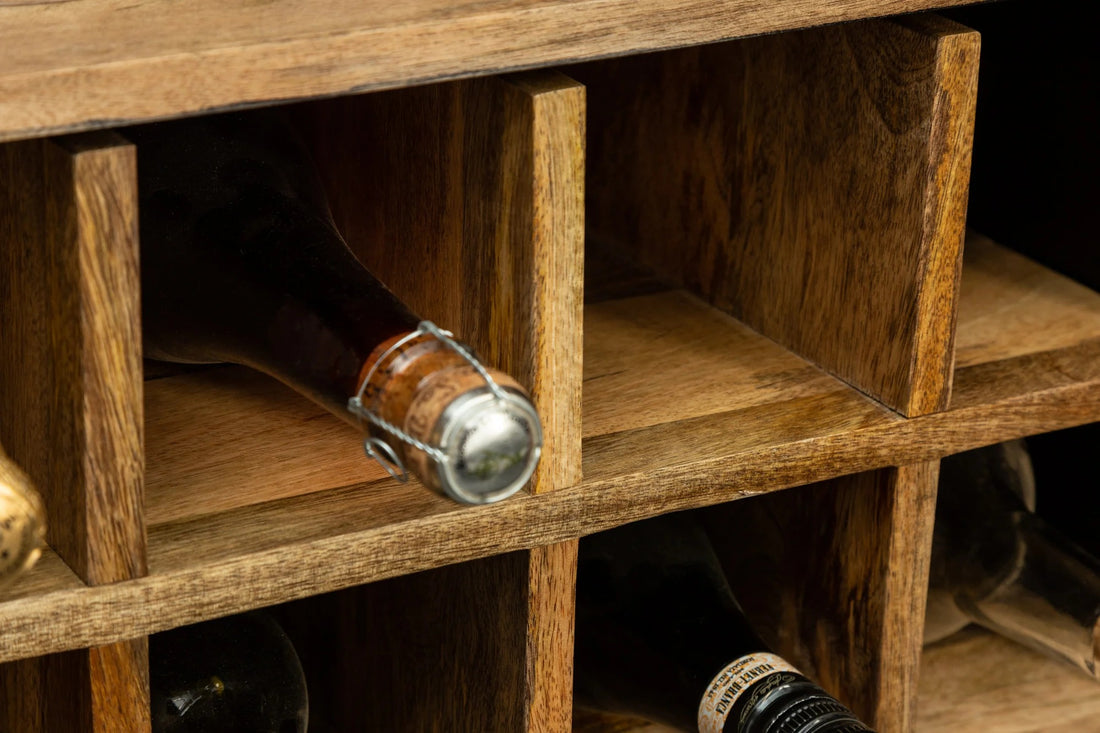 Bar Cabinet Angel 95cm Mango Wood Black