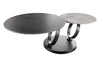 Rotating Coffee Table Axis 80-134cm Ceramic Grey