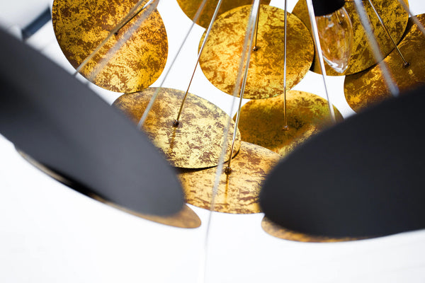 Hanging Lamp Eon 70cm Metal Black Gold