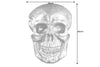 Wall Sculpture Skull 40cm Metal Silver