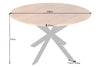 Round Dining Table Galaxie 130cm Acacia Wood Natural