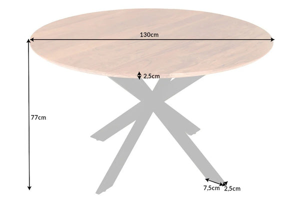 Round Dining Table Galaxie 130cm Acacia Wood Natural