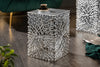 Set Of 2 Side Tables Ambrosia 40cm/45cm Metal Silver