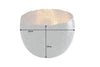Flower Pot Orient 26cm Metal Silver