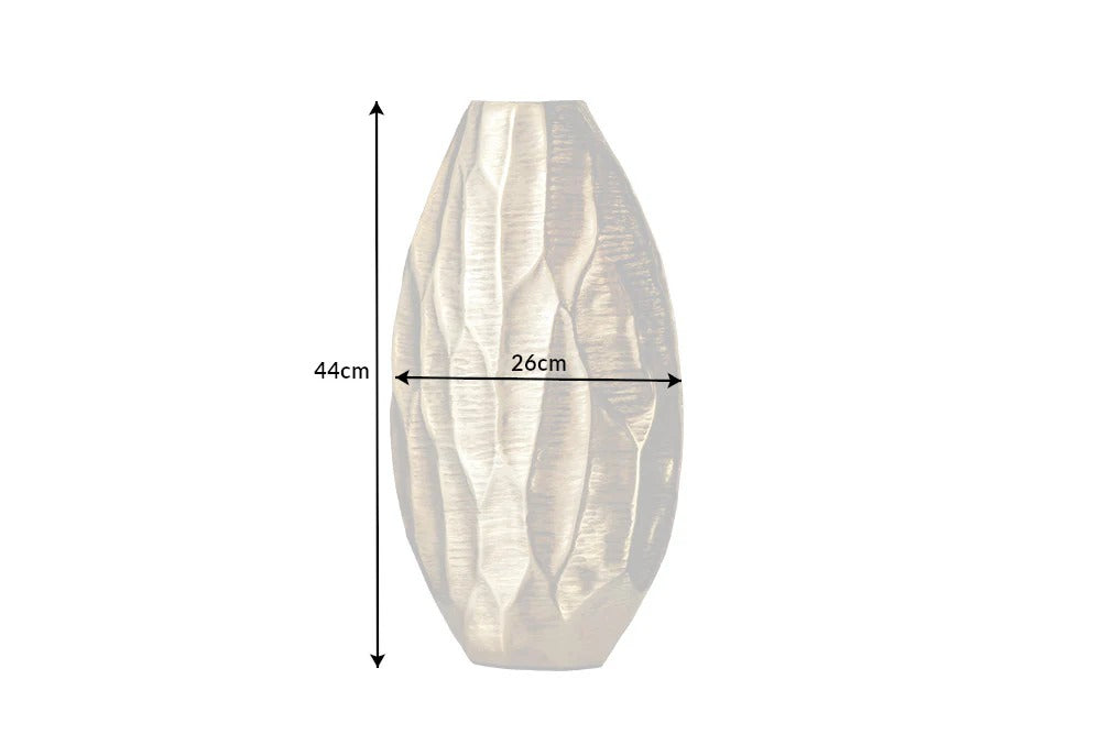 Vase Organic Orient 44cm Metal Gold