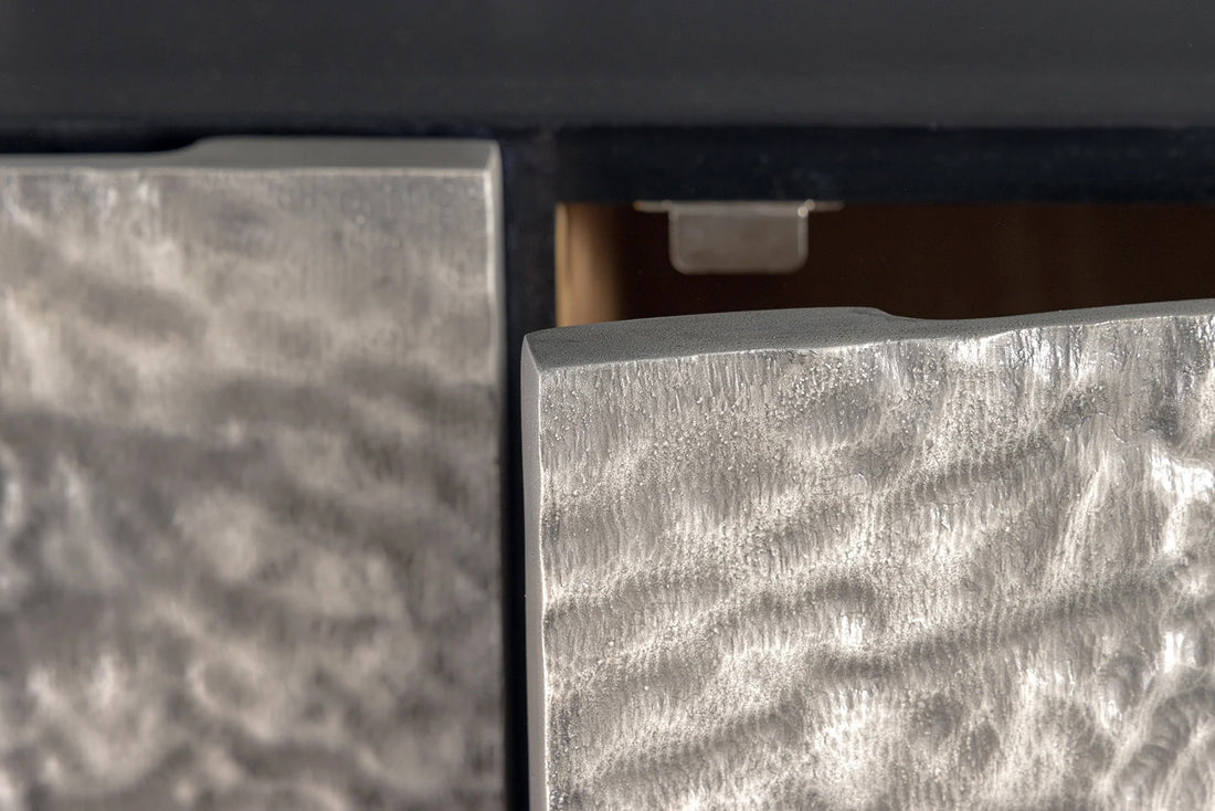 Cabinet Croco 120cm Mango Wood Grey & Black