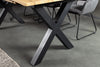 Dining Table Ranger 180-220cm Wild Oak Look Natural X-Frame