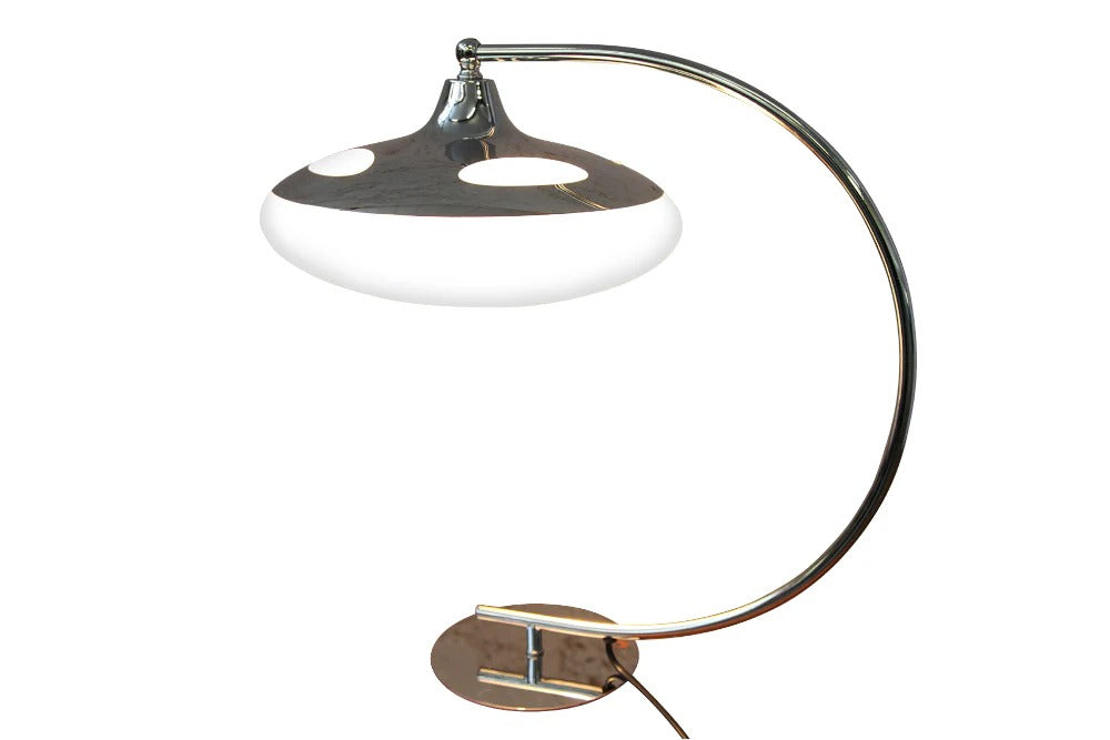 Table Lamp Luna Logo 45cm Metal Silver