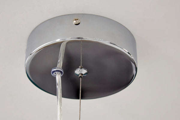 Hanging Lamp Chrome Ball 32cm Metal Silver