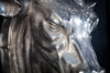 Decorative Bull Head Torero 65cm Metal Silver