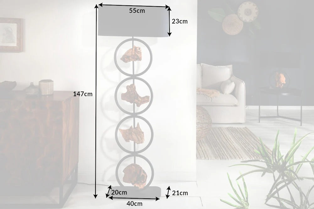 Floor Lamp Elements 147cm Black