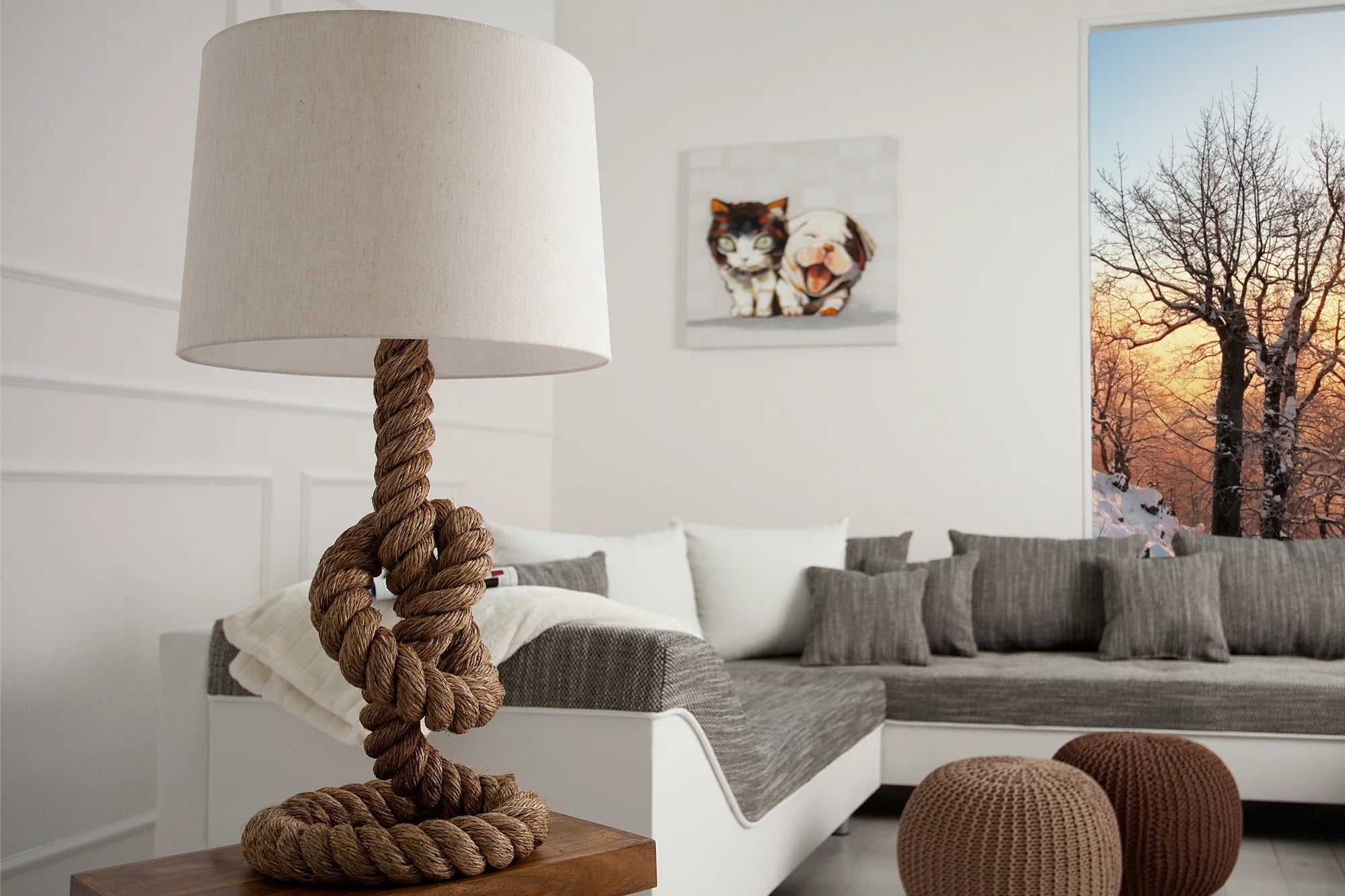 Table Lamp Seven Seas 77cm Rope
