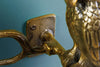 Set Of 2 Coatracks Wildlife Birds 43cm Metal Antique Gold