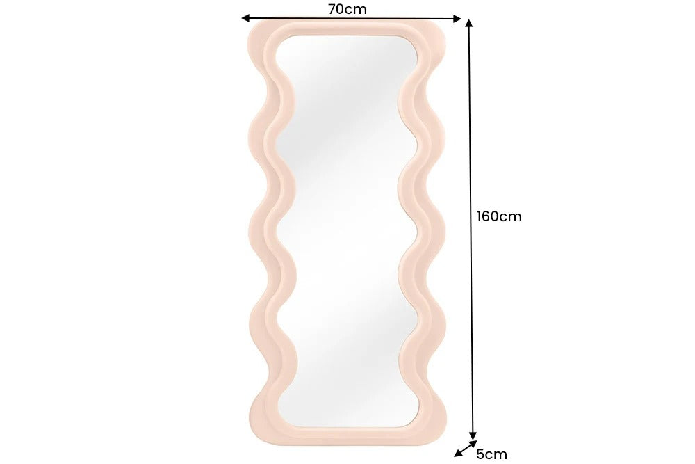 Wall Mirror Curvy 160cm Apricot