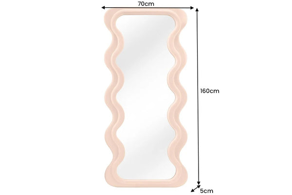 Wall Mirror Curvy 160cm Apricot