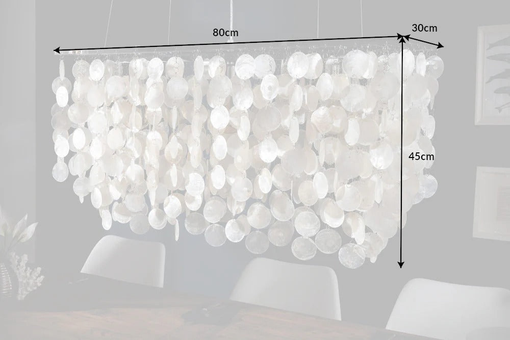Hanging Lamp Shell Reflections 80cm White