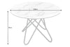 Round Dining Table Horizon 120cm Ceramic White Marble