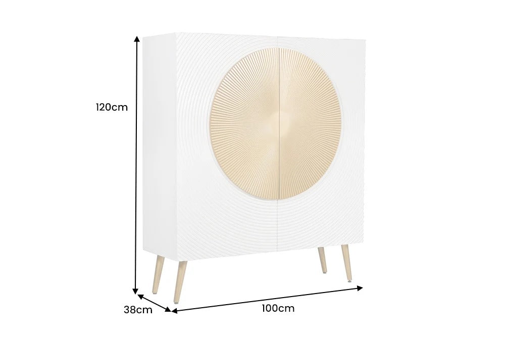 Cabinet Aurum 120cm Mango Wood White