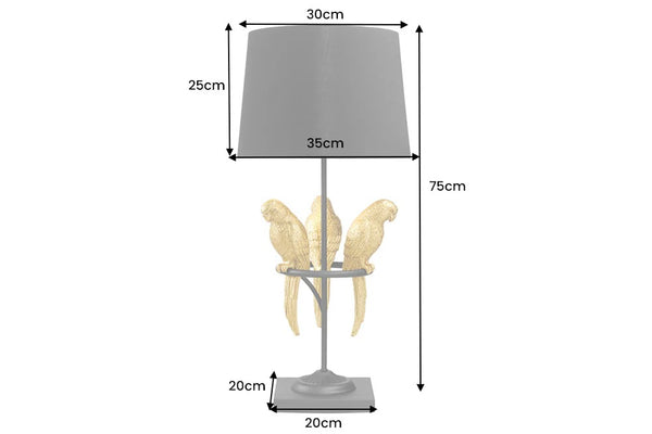 Table Lamp Wildlife 75cm Golden Parrots