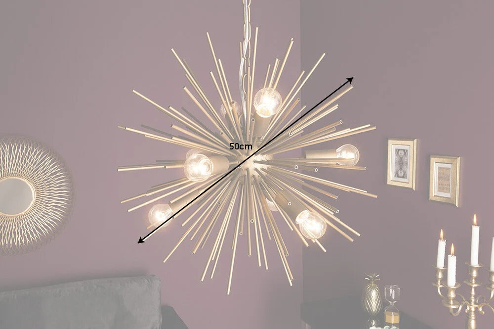 Hanging Lamp Sunlight 50cm Metal Gold