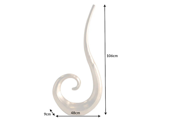 Vase Wave 106cm Metal Gold
