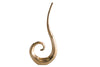 Vase Wave 106cm Metal Gold