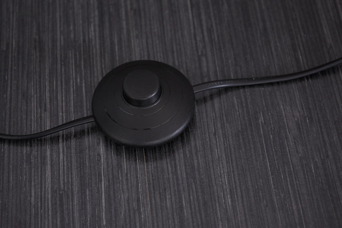 Five Lights Floor Lamp 210cm Metal Black