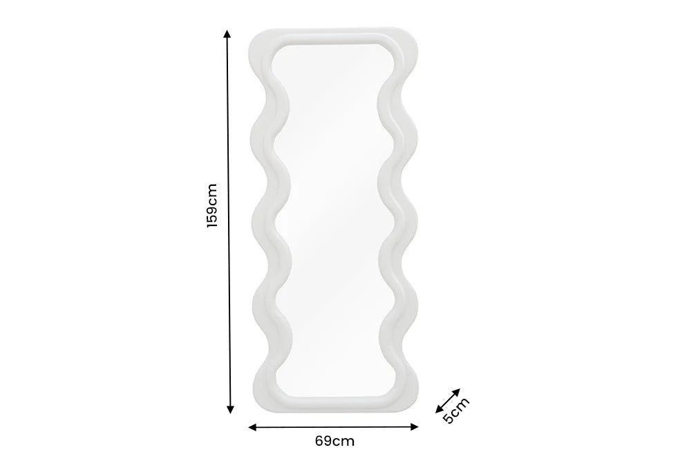 Wall Mirror Curvy 160cm Greige